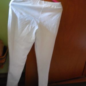 Women with control crisp white legging pants M